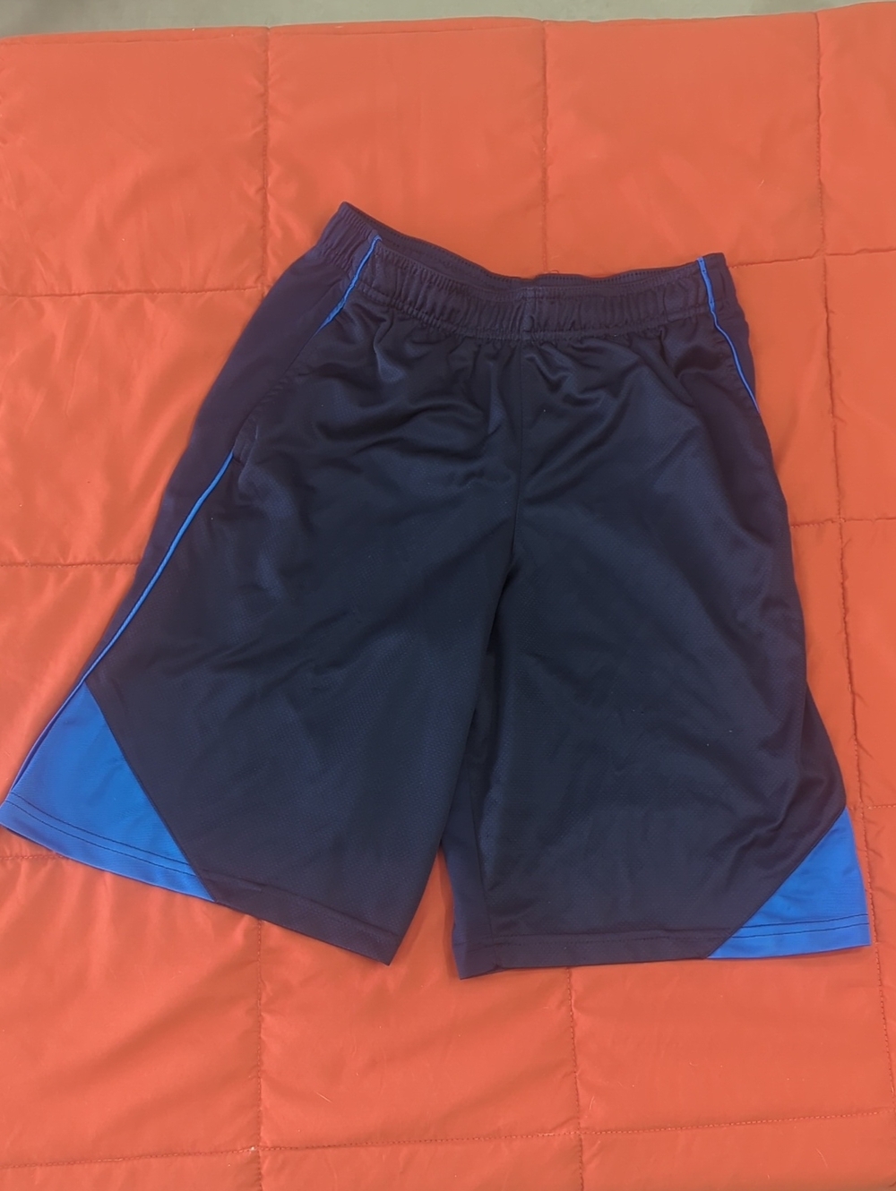 Champion Men's Athletic Shorts in Navy with Blue Panels